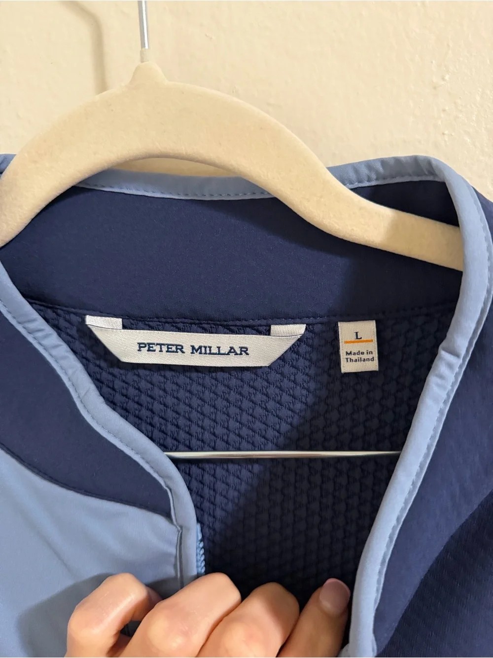 Peter Millar Crown Sport Squallblock Vest Navy Blue Golf Full Zip Men's Large